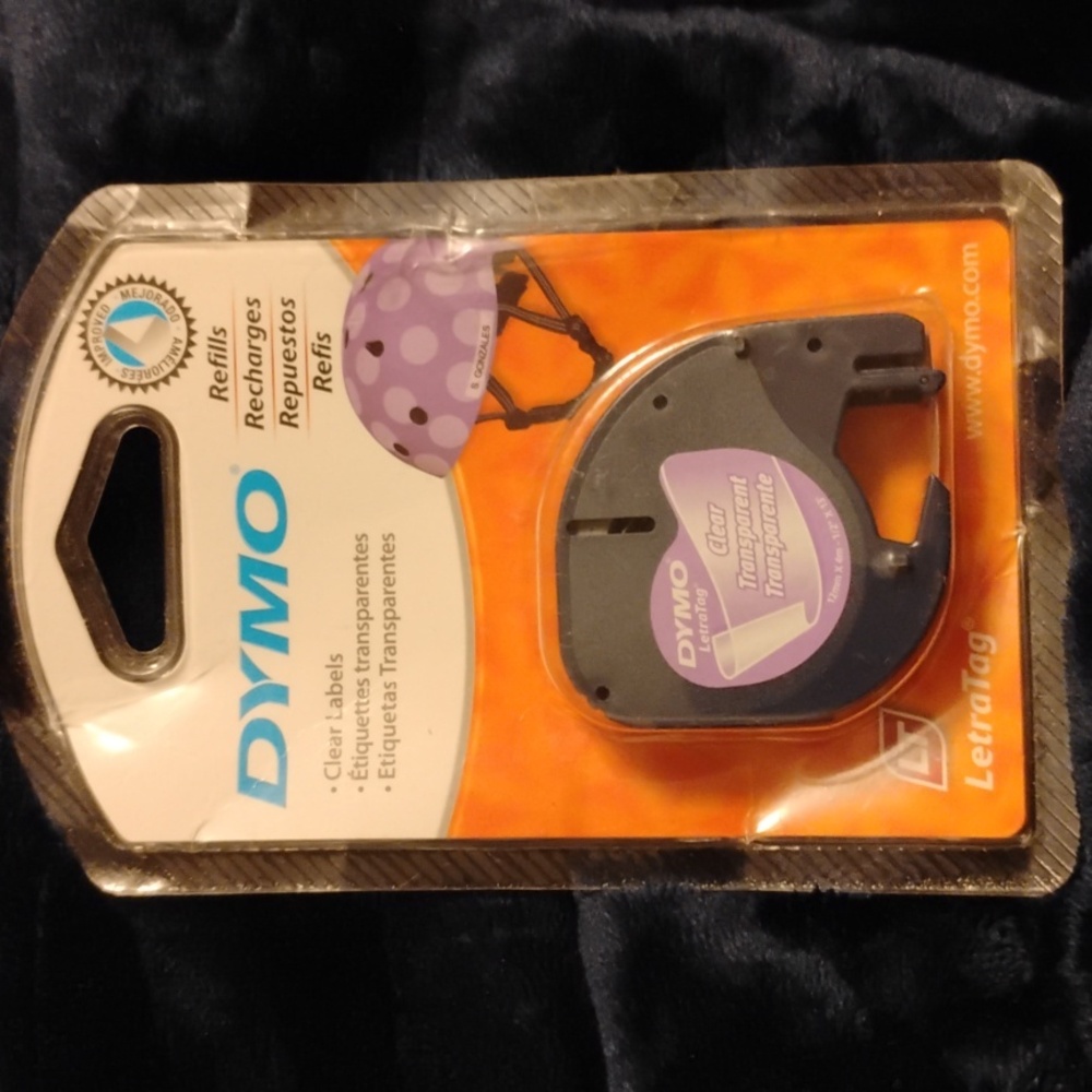 5/$20 Dymo 1/2 in X 13ft clear label refill